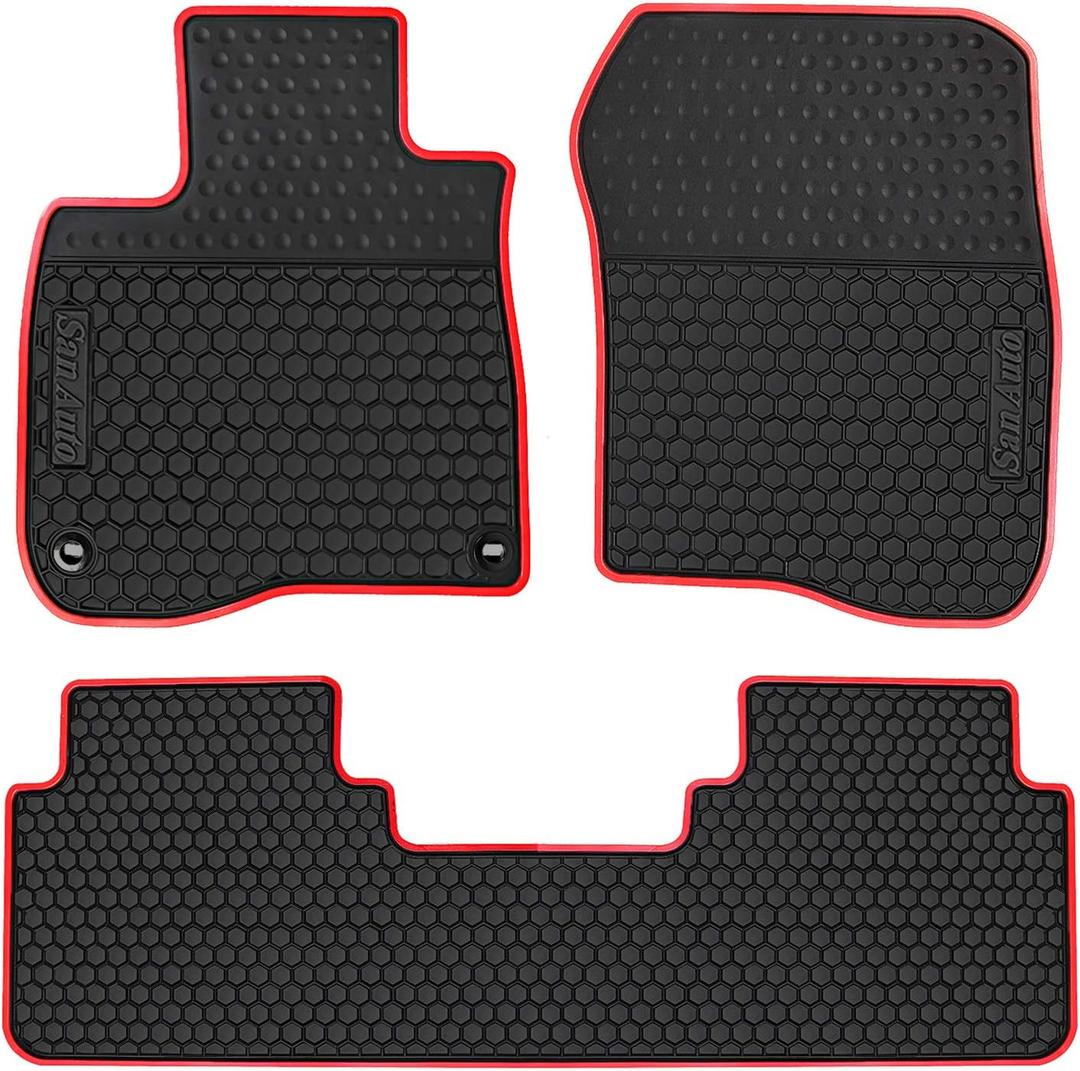 Car Rubber Floor Mat for Honda CR-V 5th Generation 2017 2018 2019 2020 2021 2022 Custom Fit Black and Red Auto Liner Mats All Weather Protection Heavy Duty Odorless Car Rubber Floor Mat for Honda CR-V 5th Generation 2017 2018 2019 2020 2021 2022 Custom Fit Black and Red Auto Liner Mats All Weather Protection Heavy Duty Odorless