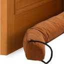 uxcell Door Sweep for Bottom of Doors, 28" x 3" Door Draft Stopper with Hanging Loops Weather Stripping Machine Washable for Windows Blocker Dust Cold Heat Noise, Brown