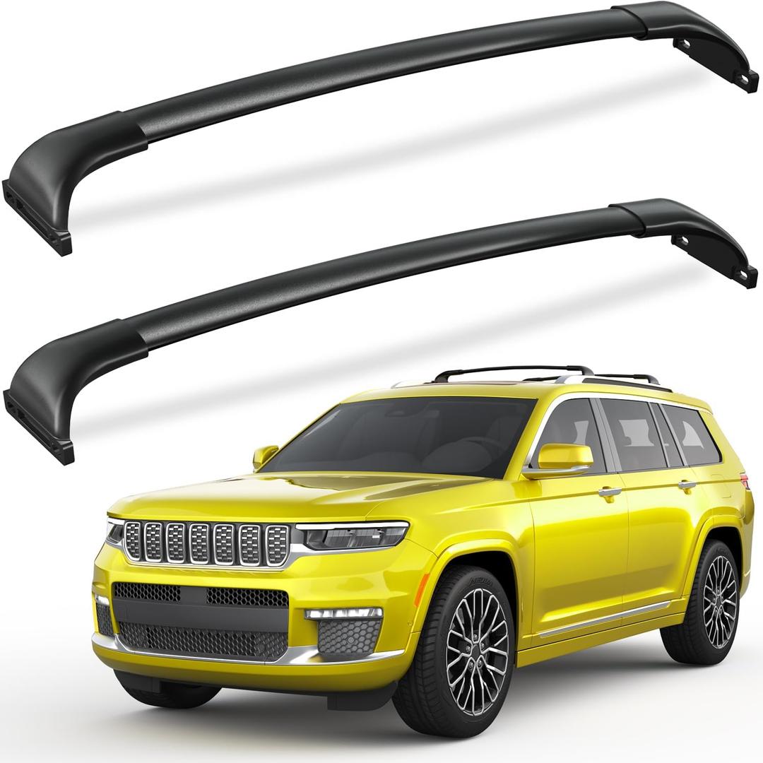 FengYu Roof Rack Cross Bars Compatible with 2021-2026 Jeep Grand Cherokee L 3-Row and 2022 2023 2024 2025 2026 Grand Cherokee WL 2-Row,All-Metal Aluminum Roof Rails Crossbars Rooftop Cargo Bars