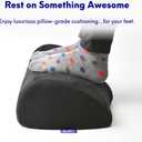 C CUSHION LAB Ergonomic Foot Rest for Under Desk - Patented Massage Ridge Design Memory Foam Foot Stool Pillow for Work, Home, Gaming, Computer, Office Chair - Footrest for Back and Hip Pain Relief