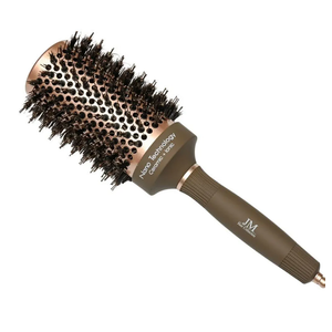 Boar Bristle Round Brush – Professional Thermal Barrel Brush for Blowouts, Volume & Smoothing – Natural Boars Hair Brush for Thick, Long