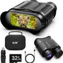4K Digital Night Vision Goggles Binoculars for Total Darkness, Infrared Digital Night Vision, 32GB Memory Card for Photo and Video Storage, 3'' Large Screen Perfect for Hunting and Farm Monitoring