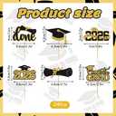 4 x 24Pcs Graduation Cupcake Toppers 2026, Black Gold Glitter Cupcake Picks, Class of 2026 Graduation Party Cake Decorations for Congrats Grad and Party Ceremony