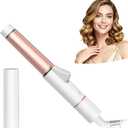 Ukliss Mini Travel Curling Iron 1 Inch, Dual Voltage 110-240V, 30s Fast Heating & Ionic Ceramic, Portable Hair Curler with Case, Perfect for Short to Medium Hair, Frizz-Free Curls (White)