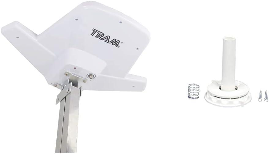 Tram HDTV Digital Amplified Outdoor Antenna for Home or RV Head Replacement,bat-Wing-Style retrofit,White and Winegard RP-6300 White Directional Handle