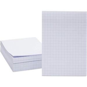 Grid Paper Sticky Notes, 50 Sheets Writing Notepad (4 x 6 in, 6 Pack)