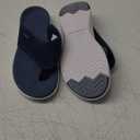 DREAM PAIRS Women's Arch Support Soft Cushion Flip Flops Thong Sandals (5, Navy)