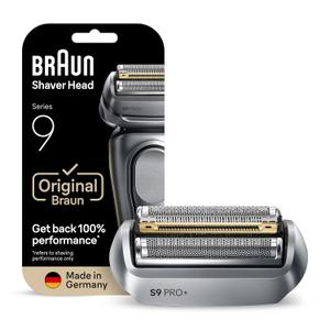Braun Electric Shaver Head Replacement Part 94M, Compatible with Series 9 Pro and Series 9 Electric Razors for Men, Silver (1 Count (Pack of 1))