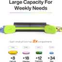 Weekly Pill Organizer 2 Times a Day - Am Pm Pill Box 7 Day, Large Twice Medicine Pill Case for Daily Medication, Vitamins, Fish Oils, Supplements Portable Week Pill Holder Container, Translucent Black
