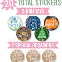 6 x Hadley Designs 20 Monthly Milestone Stickers for Baby Boy or Girl, Monthly Markers for Newborn Photos, Cute Month Labels for Growth Tracking, Gender Reveal or Shower Gift (Rustic)