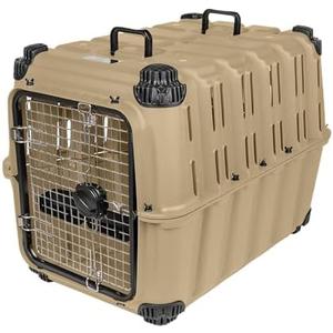 Mammoth Guardian Dog Kennel 36" Heavy Duty Travel & Outdoor Crate for Puppies, Small, Medium & Large Dogs, Secure 3 Bolt Lock, Adventure Ready for Hunting, Camping & Offroad – Desert Sand Tan  24"L x 26.4"W x 36.9"H
