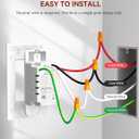 AIDA Smart Light Switch, Single Pole WiFi Smart Switch, Works with Alexa and Google Home, Neutral Wire Required, 2.4Ghz WiFi Switch for LED, CFL, Incandescent Bulbs, No Hub Required, White, 3 Pack