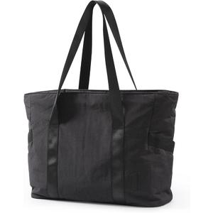 BAGSMART Tote Bag for Women with Zipper, Gym Tote with Compartments, Work Tote Nurse Dance Yoga Bag for Sport, Travel (Medium, B-pink-m-fits 15.6" Laptop)