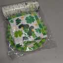 St Patricks Day Party Decorations Set Serve 24, St Patricks Day Party Supplies Kit Includes Green Shamrocks Disposable Dinner Plates, Dessert Plates, Napkins, Cups for Green Irish Party Decorations