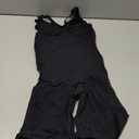 SHAPERX Shapewear for Women Tummy Control Bodysuit Mid Thigh Butt Lifter Body Shaper Shorts, SZ5218-2-Black-L/XL