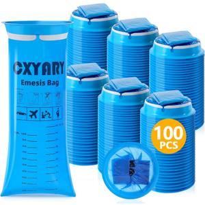 CXYARY 100 Pack Vomit Bags Disposable, 1000ml Emesis Bags, Portable Throw Up Puke Nausea Bag for Pregnant Women, Leak Resistant for Car and Travel Motion Sickness