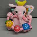 Holaxander Baby Elephant Musical Stuffed Animals Toy with Light-Up Music & Crinkle Sound Paper,Infant Bilingual Early Learning Education Toys,Tummy Time Toys for 0-3-6-12+ Months Boy Girl, Pink