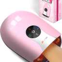 JZBRAIN Hand Massager with Heat and Compression : Cordless Heated Hand and Wrist Massager for Palm, Fingers, and Comfort Relief 4 Modes 6 Intensities, Portable Rechargeable, Wife Husband (Pink)