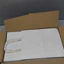 Toovip 50 Pack 8x4.75x10 Inch Medium White Kraft Paper Bags with Handles Bulk, Gift Wrap Bags for Favors Grocery Retail Party Birthday Shopping Business Goody Craft Merchandise Take Out Sacks