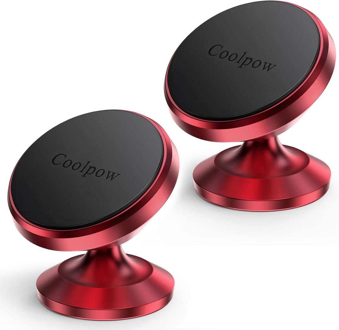 Coolpow2 Packs Magnetic Phone Holder for CarStrong Magnet Phone Holders for Your Car Phone Holder Mount4 Metal Plate Universal Car Accessories for Women Men for iPhone Samsung Speakerphones