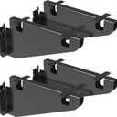 E Track Fixed Shelf Brackets,Heavy Duty Metal DIY E-Track Brackets for Shelves in Enclosed Trailer, Truck,Warehouse,Cargo Trailer- Pack of 4