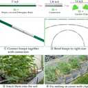 Garden Hoops for Raised Beds, 36 Pcs Diameter 7 mm 8 ft Greenhouse Hoops Grow Tunnel with 24 Pcs Clips, Fiberglass Garden Hoops Frame for Garden Netting, Plant Row Cover, Shade Cloth