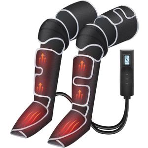 COMFIER Leg Massager for Circulation and Pain Relief, Leg Compression Massager with Heat and Compression,3 Heat 3 Modes 3 Intensities Full Foot Massage,Gifts for Mom Dad