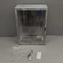 11x15 Shadow Box Frame, Solid Wood Memory Box Display Case with Magnetic Closure Door & Acrylic Glass for Keepsakes,Medals, Photos,Vintage Grey-White