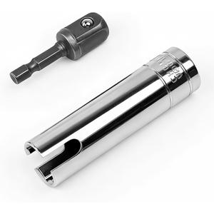 Fits Coleman Fleetwood Pop-Up Camper Crank Handle Replacement  3/8" Socket Adapter, Chrome-Plated Drill Attachment for Lifting Camper Roof
