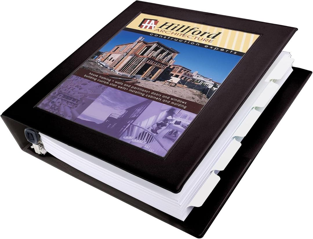 Avery Heavy-Duty Framed View 3-Ring Binder, 1.5" EZD Rings, 1 Black Binder (68058)