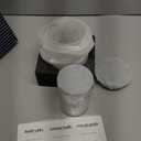 Mason & Fable 3x Ribbed Glass Bathroom Jars with Airtight Black Bamboo Lids | Cotton Pad/Buds/Q tip Holder | Bath Salt/Small Makeup/Apothecary Storage Canister- 10, 20 & 40 fl.oz