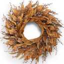 26'' Eucalyptus Wreath for Front Door - Autumn Large Artificial Eucalyptus Outdoor Wreath for Porch, Window,Farmhouse,Home,Holiday,Hanging Fall Decorations