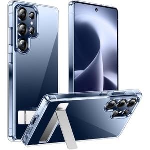 Temdan Designed for Samsung Galaxy S25 Ultra Case,[Built in Hidden Kickstand][Military Grade Drop Protection] [Never Yellowing] Slim Thin Phone Case for Galaxy S25 Ultra Case 6.9"- Crystal Clear