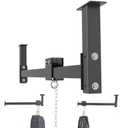 Shikoyi Heavy Bag Hanger Roller Mount 50'' Long Rail Ease Adjust for Heavy Punching Bags up to 300 LBS