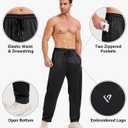 lomsoe 5 Pack Mens Sweatpants Open Bottom Joggers for Men with Zip Pockets Loose Fit Mesh Athletic Pants for Running,Casual (M)