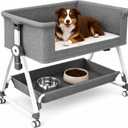 Bedside Dog Bed, Adjustable Elevated Bed Extender, S/M Dogs Cats