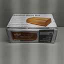 Large bread box bread basket wooden box storage boxes kitchen counter organizer, roll top breadbox. bread boxes for kitchen countertop. Bamboo wooden boxes. (Natural)