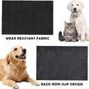 Stainless Steel Dog Bowls with Mat - Non-Slip EVA Rubber Bottom, Food & Water Bowl for Dogs, Cats - Dishwasher Safe (17oz bowl + 11.8*19.6'' mat)