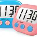 2 Pack Classroom Timers for Teachers Kids Large Magnetic Digital Timer Blue Pink
