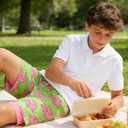 BFUSTYLE Boys Swim Trunks Kid Swim Short with Compression Liner Little Boys Bathing Suit (10-12 Years, B1 Crocodile)