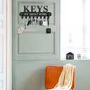 YAYANGATMG 2 Pack Key Holder Wall Mount for Wall with Install Screw, 8 Hooks Ready to Hang, Key Hanger Decor for Kitchen, Entryway, Hallway, Bedroom, Doorway