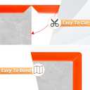 2 x Rubber Edge Trim, Self Adhesive L Shaped Edge Trim, Small Size Peel and Stick Edge Trims for Tile, Wall and Furniture Edges, Orange Color, 10Ft