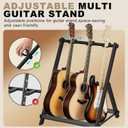 3 Multi Guitar Stand Rack With Thick Rubber Padding,Guitar Rack for Acoustic,Classical,Electric,Bass,Studio & Home,Durable,black(3 Holder)