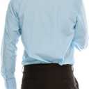 Mens Regular fit Solid Dress Shirts w/Convertible Cuffs (Purple)