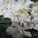 Hollyone 13" Fake Hanging Plants Flowers White Hydrangea Artificial Flowers Arrangements Large in Hanging Basket UV Resistant Silk Flower Plant Faux Hydrangea Flower with Pot Outdoor Indoor Decor