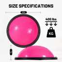 23" Half Balance Ball with Foot Pump & Resistance Bands