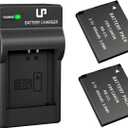 LP NB-11L Battery and Charger, 2-Pack 900mAh Batteries for Canon PowerShot Elph 180/360/110/130/135/150/190/320/340/350, A4000/SX420/SX410/SX400 and More