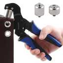 Newdeli Grommet Tool 3/8 inch Handheld Grommet Plier with Interchange 1/4 inch Grommet Die 10mm 6mm Punch Eyelet Tool for Fabric Tarps Leather