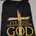 I've Read the Final Chapter God Wins Christian Faith Cross T-Shirt (Small, Black)