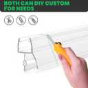 Bathroom Shower Door Seal Strip, 2PCS 36 Inch Shower Door Bottom Seal Strips, PVC Transparent Shower Door Seal Strip for 1/2"(12MM) Frameless Shower Door